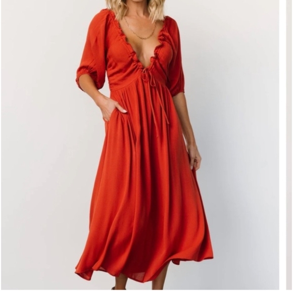 Baltic Born Dresses & Skirts - Baltic Born Vicki Rust Midi Dress